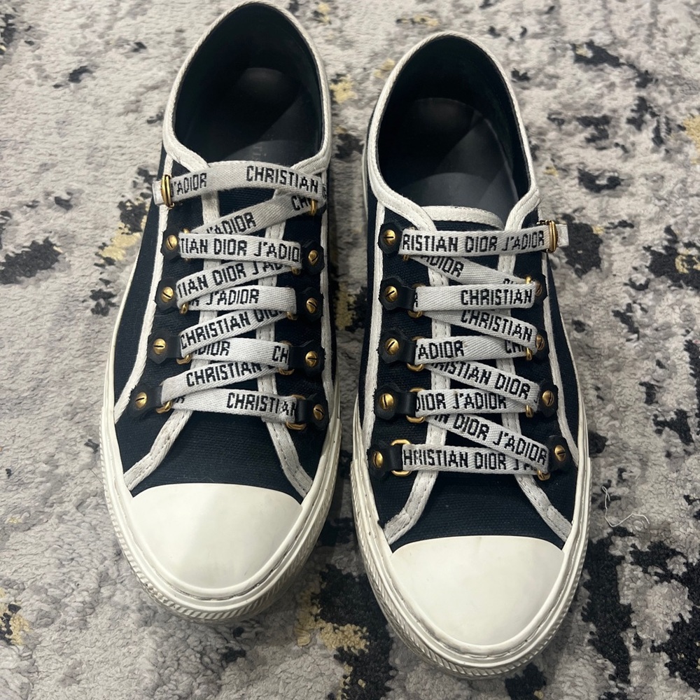 Dior Walk’n’Dior Black Sneakers Women sz 7